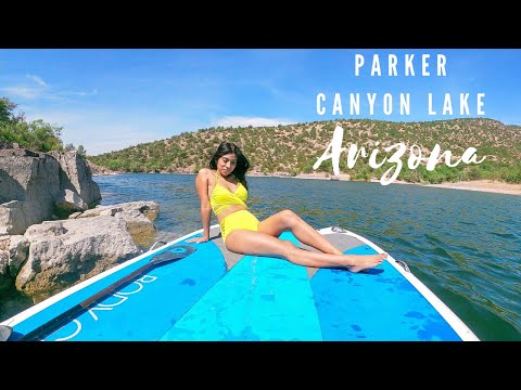 parker canyon lake, arizona | drone footage, SUP, swimming &amp; cliff diving