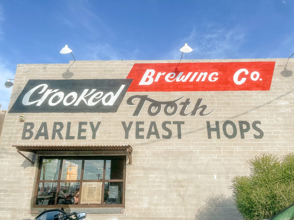 front of crooked tooth brewing company building