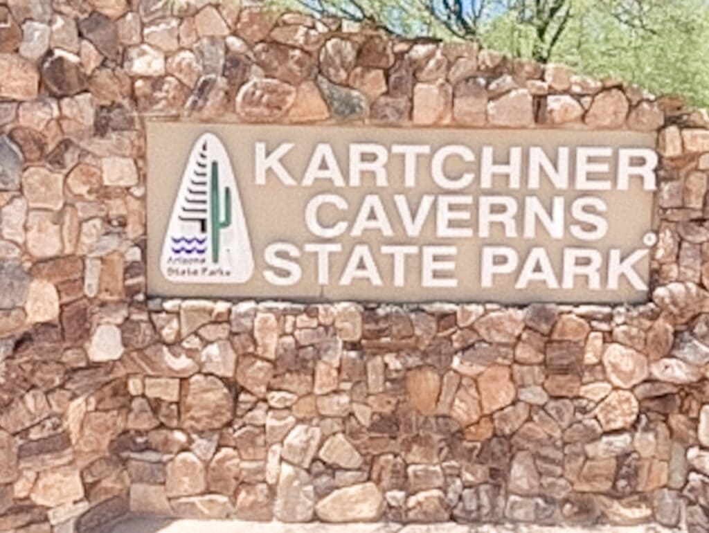 kartchner caverns state park sign